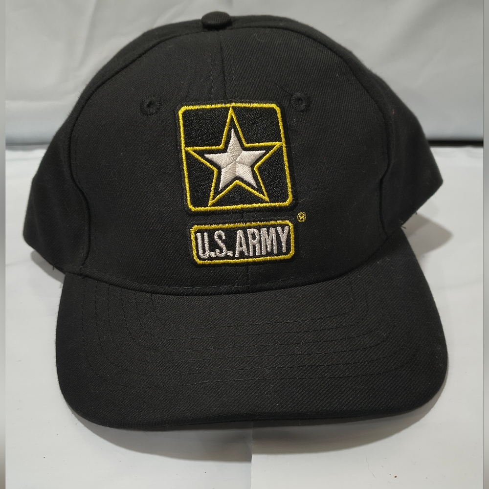 Black U.S. Army Cap with Star Logo